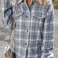 Blue Plaid Sherpa Jacket LT