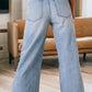 Button Fly Wide Leg Jeans LT